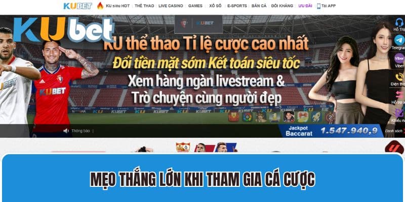 Mẹo thắng lớn khi tham gia cá cược