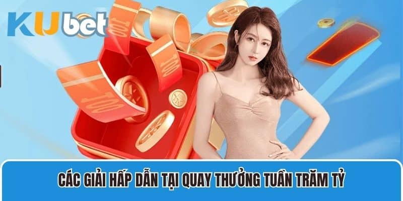 Các giải hấp dẫn tại quay thưởng tuần trăm tỷ