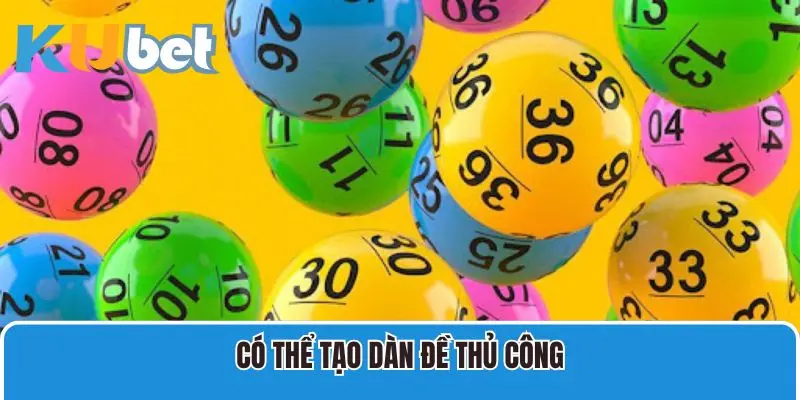 Có thể tạo dàn đề thủ công nếu không muốn chi tiền cho phần mềm